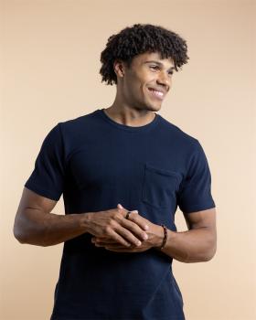 Doppeltes Armband mit braunem italienischem Leder und Tigerauge-Stein in 3 Farbtönen - Double 3Colours